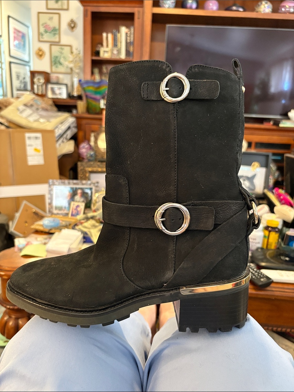New Suede Leather Black Boots by Vince Camuto